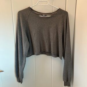 TNA Grey Cropped Sweatshirt